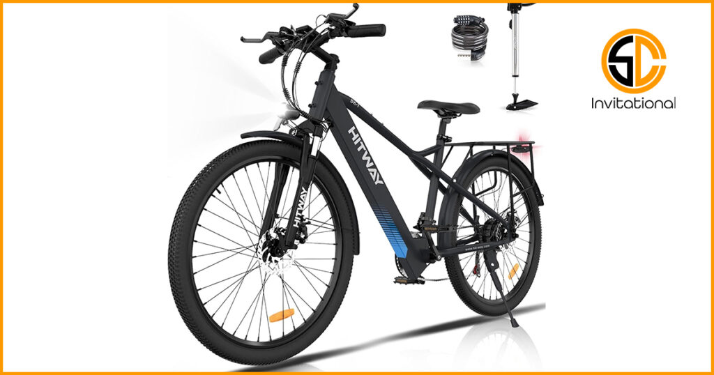 HITWAY 26" Electric Bike For Adults, 11.2Ah/35-90KM E-bike Mountain Bikes With 250W Motor Removable Battery, SHIMANO 21 Gear System
